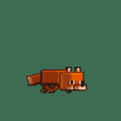 A fox in Minecraft